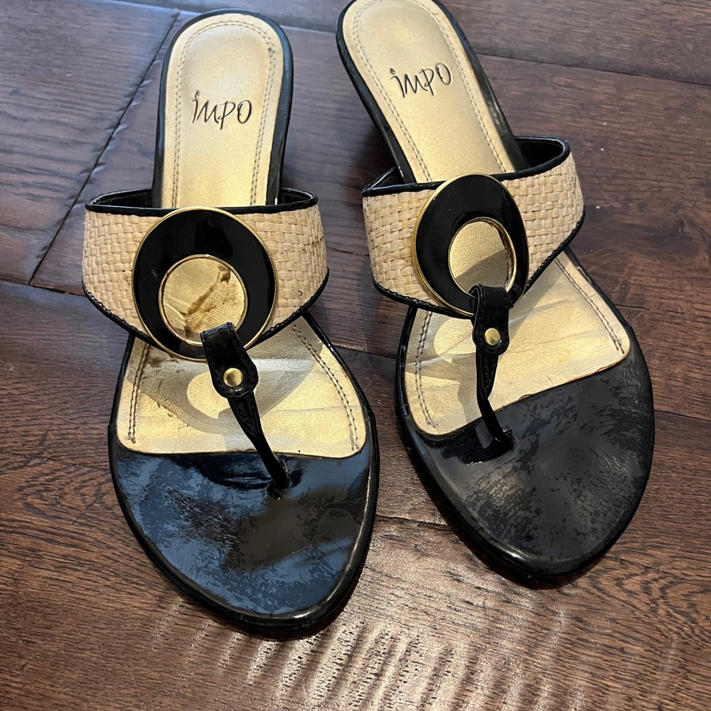 Impo Black and Tan Women's Sandals